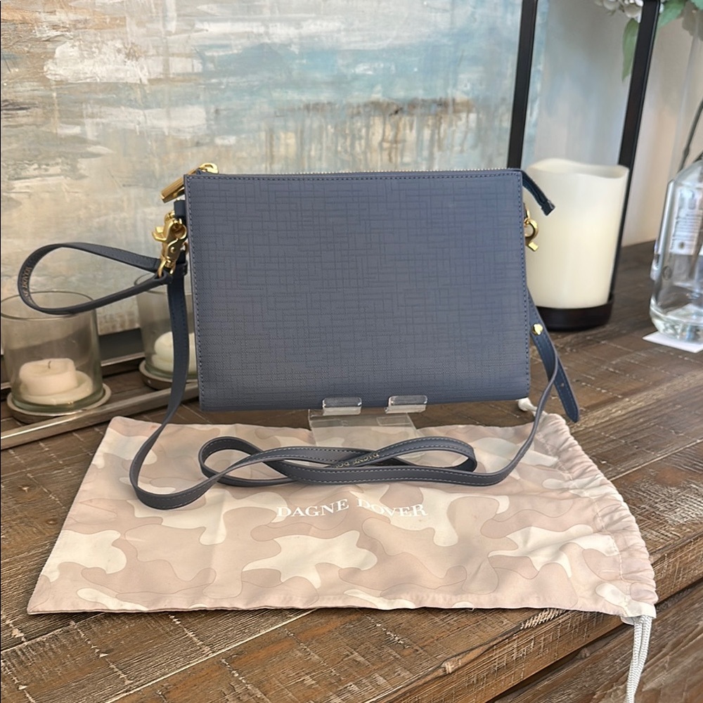 Dagne Dover Navy Blue Crossbody Wristlet
